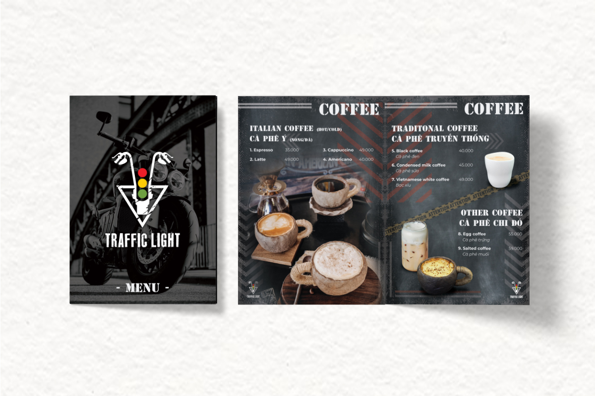 Thiết Kế Menu Sáng Tạo, Thể Hiện Cá Tính Cùng Traffic Light Coffe ...